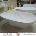 Kingkonree White Marble Solid Surface Small Bathtub